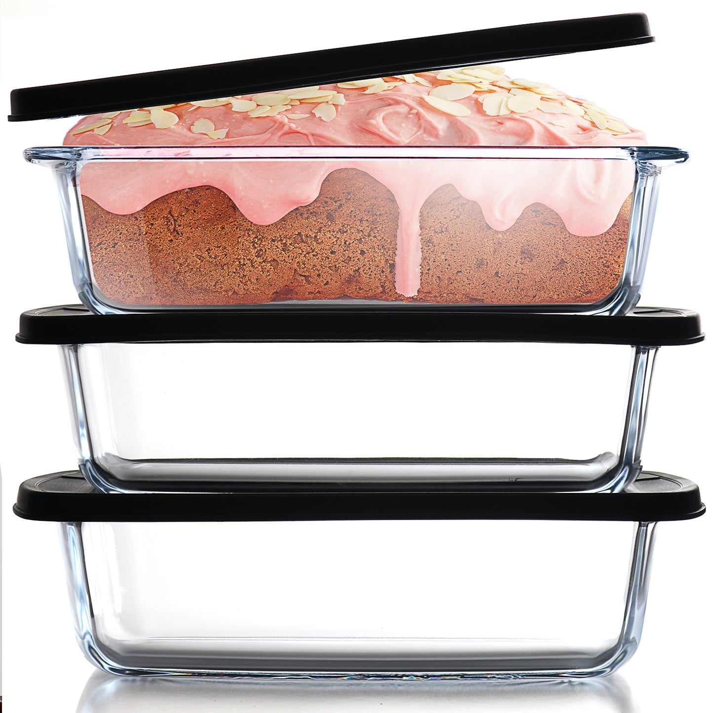 Eatex 3-Pack Glass Loaf Pans