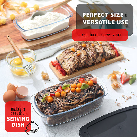 Eatex 3-Pack Glass Loaf Pans