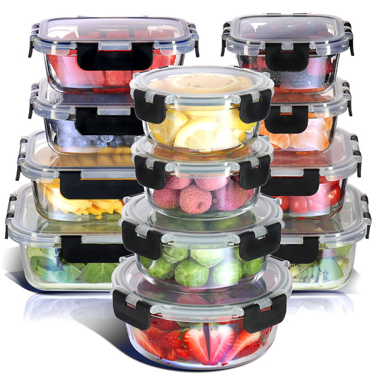Eatex 12-Pack Glass Storage Containers