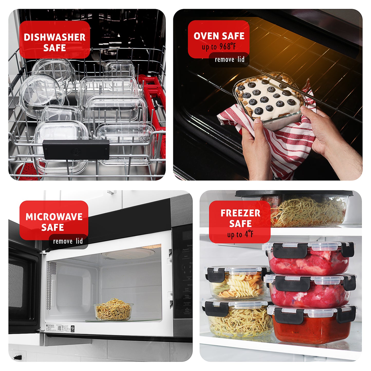 Eatex 8-Pack Glass Storage Containers