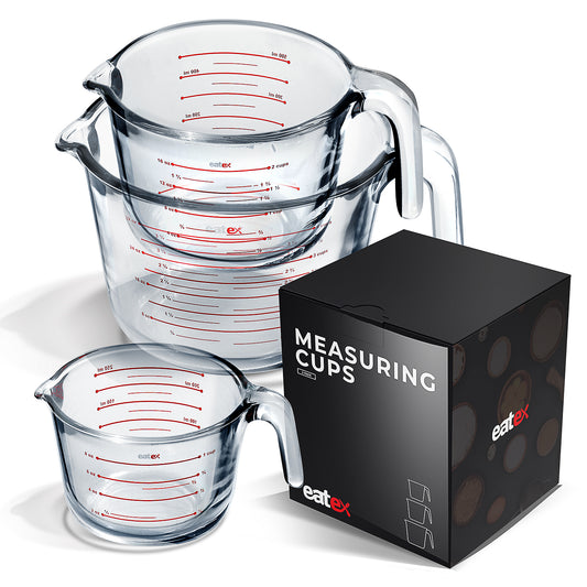 Eatex 3-Piece Glass Measuring Cup Set