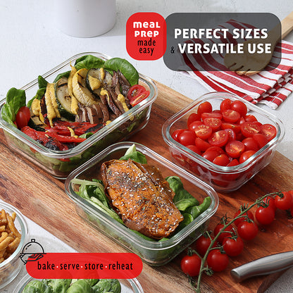 Eatex 8-Pack Glass Storage Containers